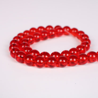 Color Transparent Glass Beads 4mm Vibrant Round Smooth 98pcs 17