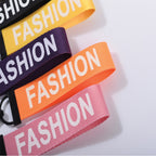 Ribbon Wristlet Keychain Metal Bold Fashion Lettering Colorful 4