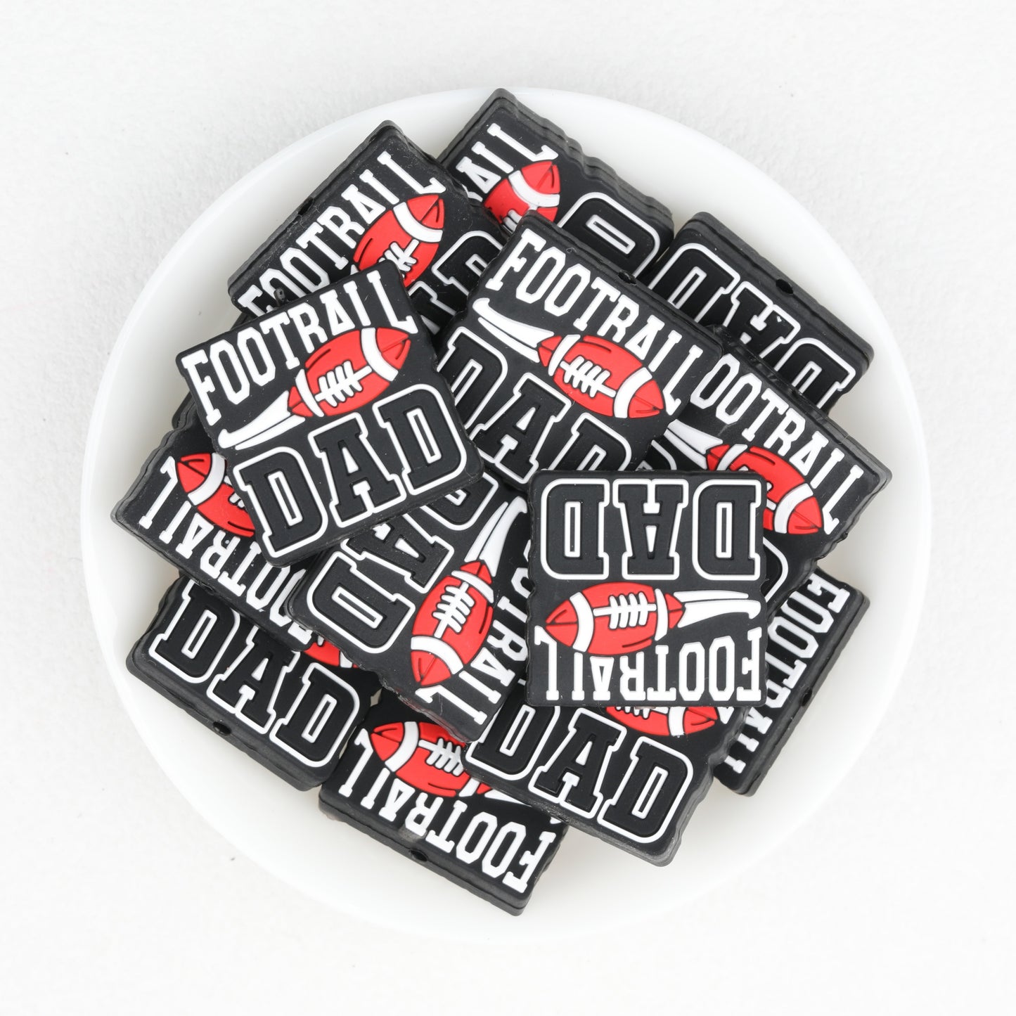Silicone Focal Beads Dad Theme Legendary Dad Best Ever 20pcs