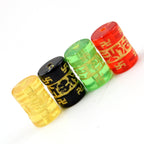Transparent Gilded Mantra Resin Barrel Beads 8mm 12mm 200pcs