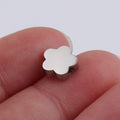 Stainless Steel Flower Metal Beads 8mm Polished Mirror Surface 10pcs 6