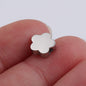 Stainless Steel Flower Metal Beads 8mm Polished Mirror Surface 10pcs 6