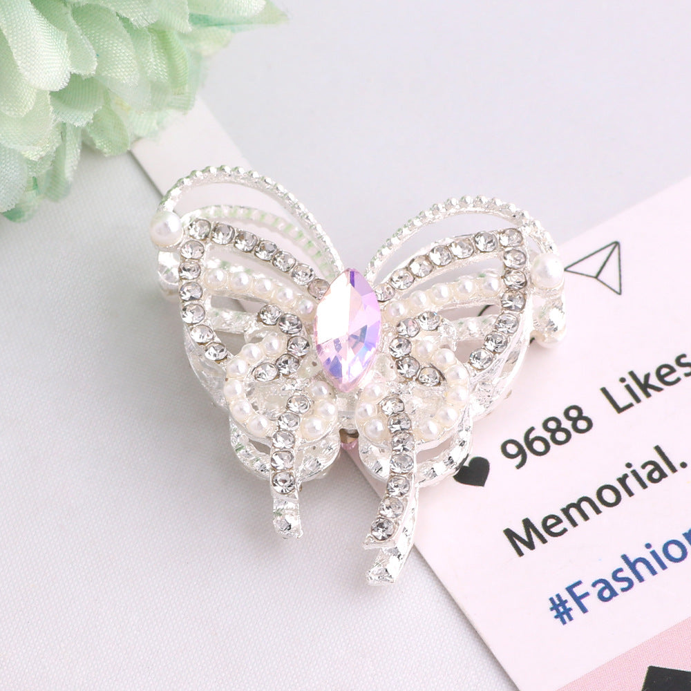 Alloy Butterfly Rhinestone Beads 31x30x11mm 3pcs 6