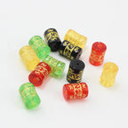 Transparent Gilded Mantra Resin Barrel Beads 8mm 12mm 200pcs 2