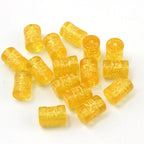 Transparent Gilded Mantra Resin Barrel Beads 8mm 12mm 200pcs 6
