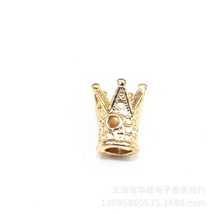 Crown Metal Beads 12mm Vintage Large Hole Alloy 50pcs 8