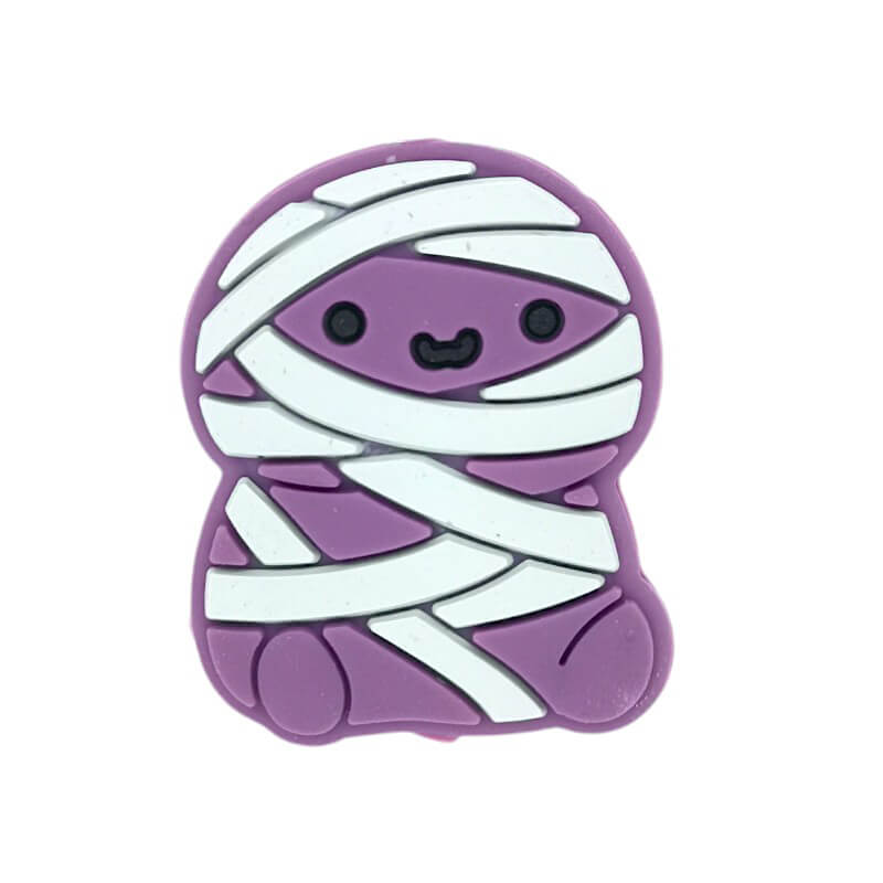 Silicone Focal Beads Mummy Purple Bandage Small Mummy