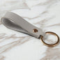 Leather Wristlet Keychain Minimalist Soft Hues Blush Navy 9