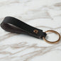 Leather Wristlet Keychain Minimalist Soft Hues Blush Navy 6