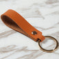 Leather Wristlet Keychain Minimalist Soft Hues Blush Navy 11
