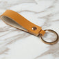 Leather Wristlet Keychain Minimalist Soft Hues Blush Navy 8