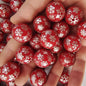 Printed Bubblegum Beads 20mm Christmas Lollipop Swirl Acrylic 6