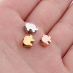 Stainless Steel Elephant Metal Beads 6mm 8mm Polished Mirror Surface 10pcs 4