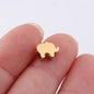 Stainless Steel Elephant Metal Beads 6mm 8mm Polished Mirror Surface 10pcs 7
