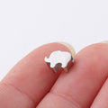 Stainless Steel Elephant Metal Beads 6mm 8mm Polished Mirror Surface 10pcs 6