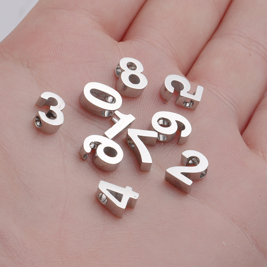 Stainless Steel Flat Metal Beads 8mm Glossy Mirror Surface 10pcs 4
