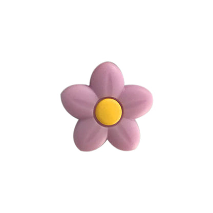 Silicone Focal Beads Flower Pastel Colors Center Dot 20pcs 9