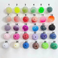 Gradient Bubblegum Beads 20mm Sparkling Crystalline Sugar Texture 50pcs