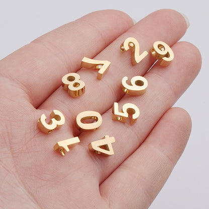 Stainless Steel Flat Metal Beads 8mm Glossy Mirror Surface 10pcs 3