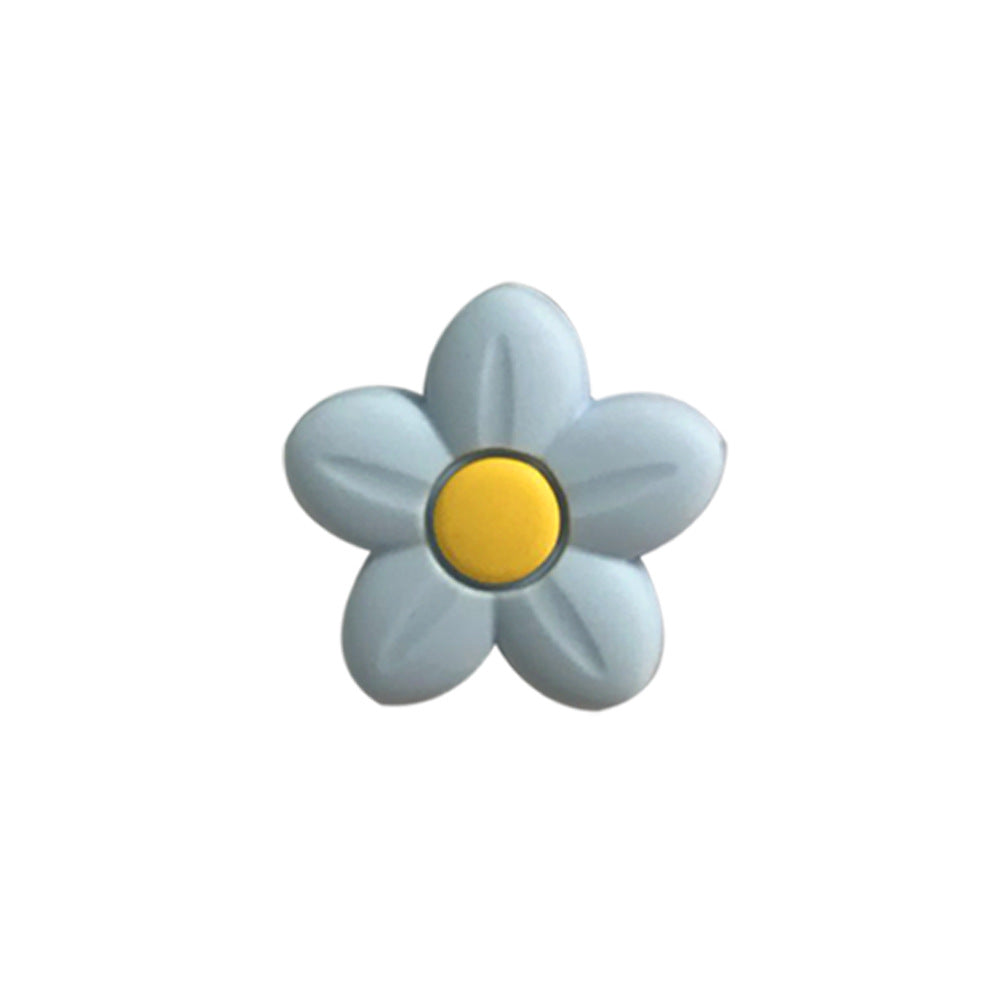 Silicone Focal Beads Flower Pastel Colors Center Dot 20pcs 8