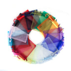 Organza Drawstring Bags Rectangular 30x40cm Solid Colors 100pcs 3