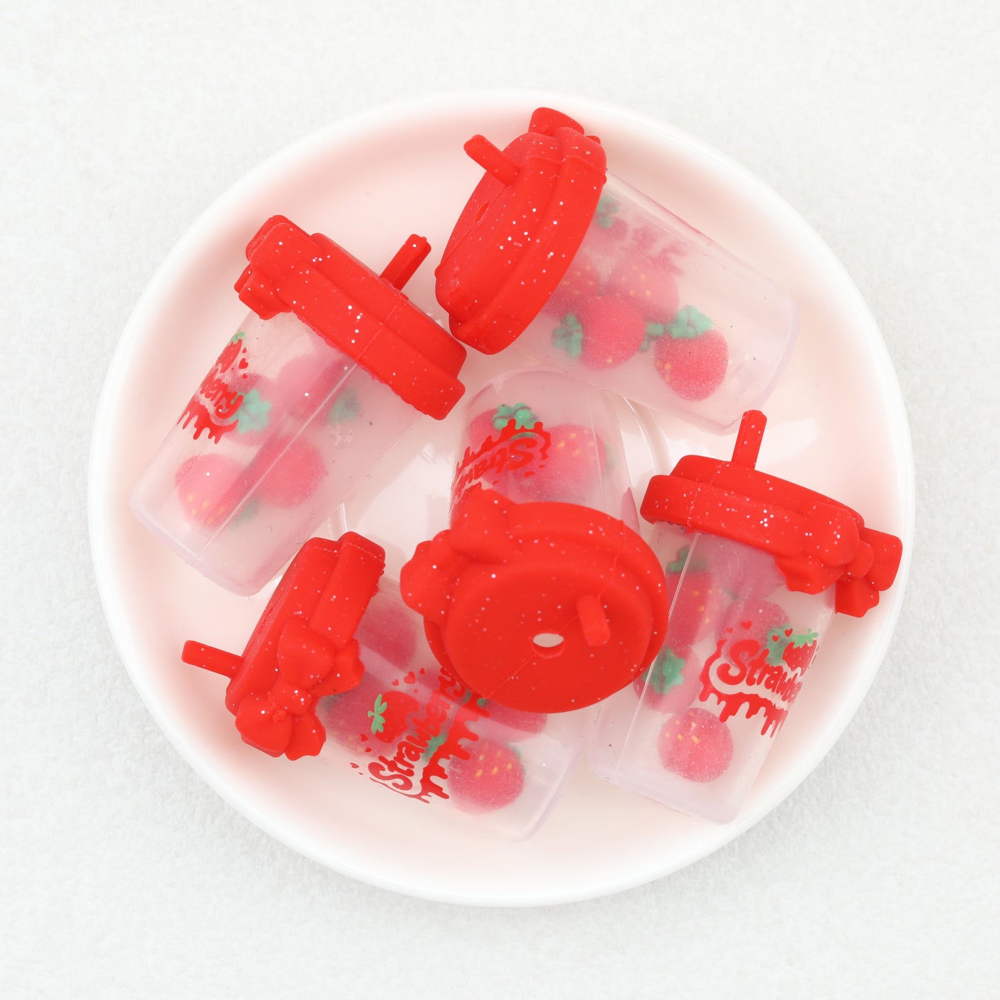 3D Shell Coconut Tree Glitter Bottle Silicone Focal Beads 10pcs 7