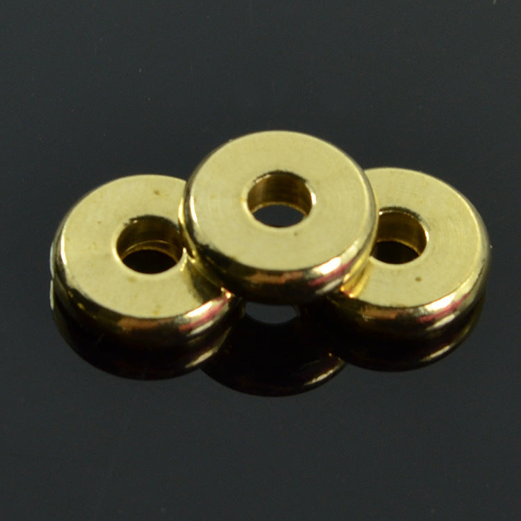 Brass Flat Spacer Beads 3-14mm Natural Color 100pcs 2