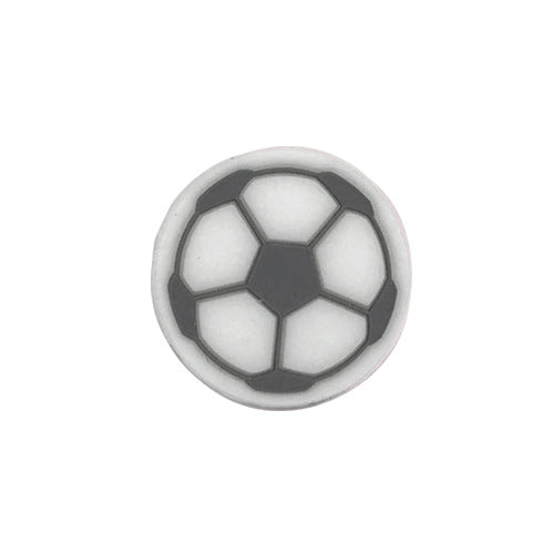 Silicone Focal Beads Football Soccer Ball Raised Pattern 20pcs