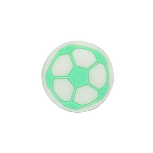 Silicone Focal Beads Football Soccer Ball Raised Pattern 20pcs