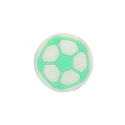 Silicone Focal Beads Football Soccer Ball Raised Pattern 20pcs