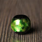 Lampwork Glass Beads Round 8-12mm Japanese Gold Foil 5pcs 7