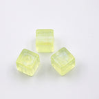 Glitter Square Acrylic Beads 12mm Transparent Pastel 20pcs 2