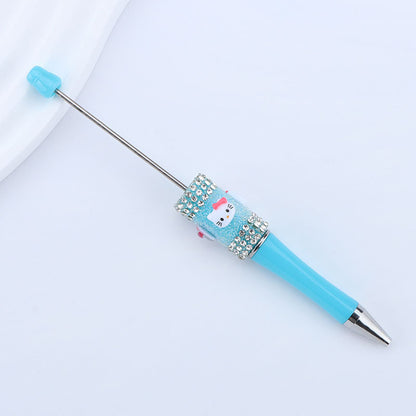 Beadable Pen with Kitty and Rhinestone  13