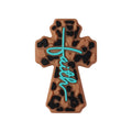 Silicone Focal Beads Bible Cross Leopard Print and Birthday of Jesus 20pcs 11