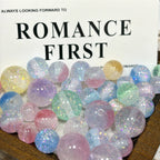 Dual Tone 8mm Round Resin Opal Beads Sparkling Glitter Finish 50pcs 2