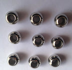Polished Metallic Silver Acrylic Beads 10-12mm Large Hole CCB Plastic 100pcs