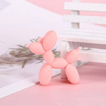 PVC Bubble Dog Keychain Cute Pastel Colors Playful Design 7