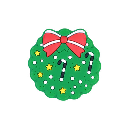 Silicone Focal Beads Christmas Santa Tree Bell Design 10pcs 6