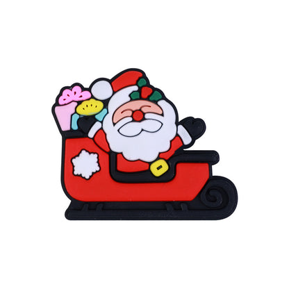 Silicone Focal Beads Christmas Santa Tree Bell Design 10pcs 5