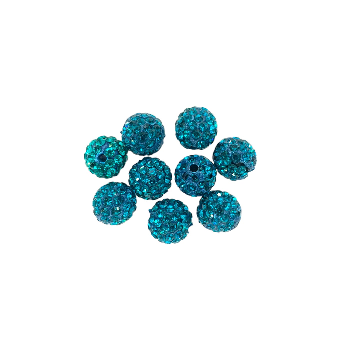 Clay Ball Rhinestone Beads 4mm Colorful Sparkle 50pcs