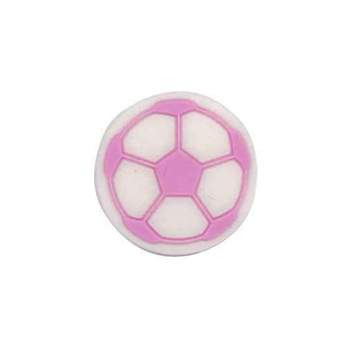 Silicone Focal Beads Football Soccer Ball Raised Pattern 20pcs