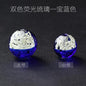 Lampwork Glass Beads Round 10 12mm Glow In The Dark Floral Filled 15pcs 8