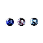 Lampwork Glass Beads Round 8-12mm Japanese Gold Foil 5pcs 4