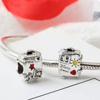 Suitcase Metal Beads 13mm Disney Painted Alloy 10pcs 5