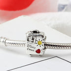 Suitcase Metal Beads 13mm Disney Painted Alloy 10pcs 4