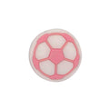 Football Soccer Ball Silicone Focal Beads Wholesale, Raised Panel Pattern Round Sports