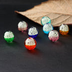 Lampwork Glass Beads Round 10 12mm Glow In The Dark Floral Filled 15pcs 2