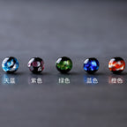 Lampwork Glass Beads Round 8-12mm Japanese Gold Foil 5pcs 3