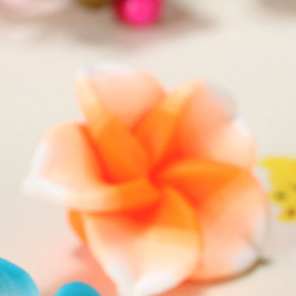 Plumeria Clay Beads 20mm Tropical Colors Polymer 10pcs 19
