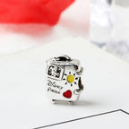 Suitcase Metal Beads 13mm Disney Painted Alloy 10pcs 2